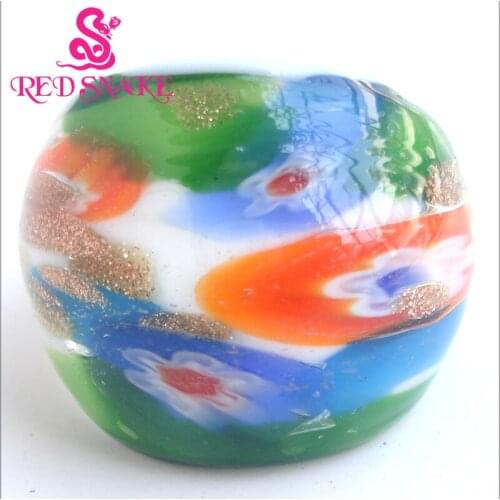 RED SNAKE Brand Fashion Ring Handmade Murano Glass Multifarious Rings RSMG0000#203