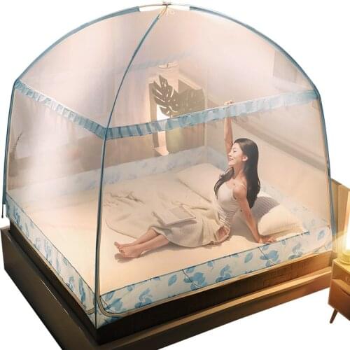 Mongolian Bag 1.5M Bed 1.8M Household 2 M Mosquito Net Drop-Resistant 1.2 Installation-Free Folding Mosquito Net
