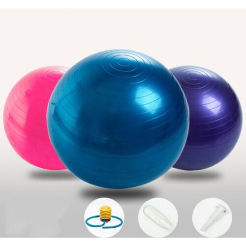 65/75 cm Yoga Exercise Ball PVC Material Fitness Gym Balance Fit Ball Anti Burst Slip Resistant Balance Ball Workout Equipment