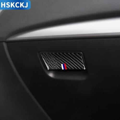 For Mazda 3 Axela Mazdaspeed 3 2010 2011 2012 2013 Carbon Fiber Stickers Copilot Glove Box Handle Cover Interior Car Accessories