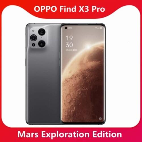 Original Oppo Find X3 Pro Mars Edition 16GB 512GB 6.7'' AMOLED 120Hz Screen 4500mAh 65W Super VOOC 30W Air VOOC 3216*1440 QHD