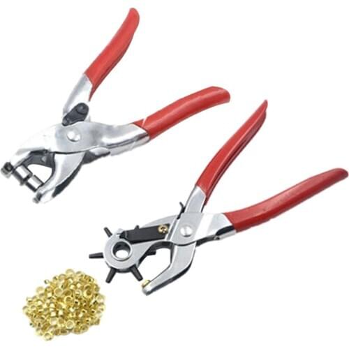 Eyelet Setting Plier, Punch Holes Hand Pliers Tool for Making Holes in Leather/Clothes/Shoes/Fabric/Belts