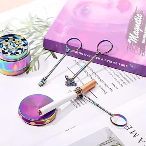 Portable Metal Women Men Slim Cigarettes Finger Clip Vintage Smoker Ring Smoking Cigarette Hand Holder Gift Smoking Accessories