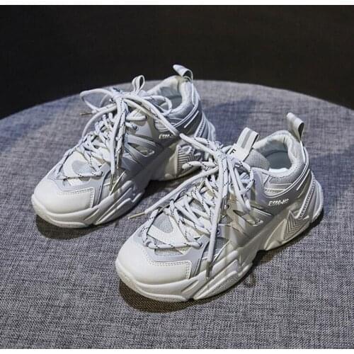 Arrival Womens Spring,Summer Platform Sneakers, ,Gray,Black Rubber Sole Shoes. Running Tennis Shoes for Hiking Vulcanized Shoes