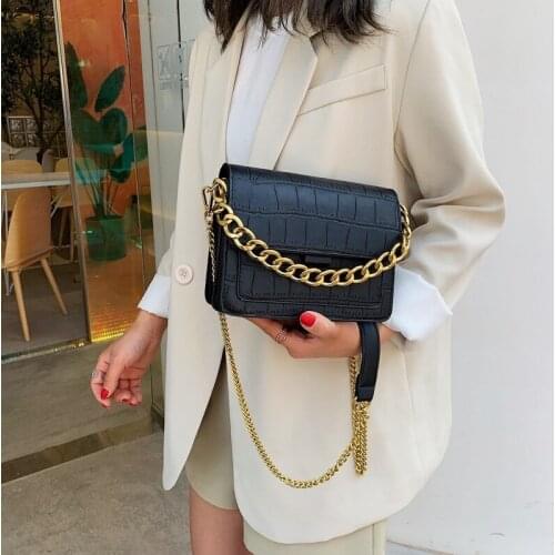 Luxury Handbags Women Bags Designer Alligator PU Leather Small Chains Girls Purse Vintage Shoulder Crossbody Bags for Women 2021