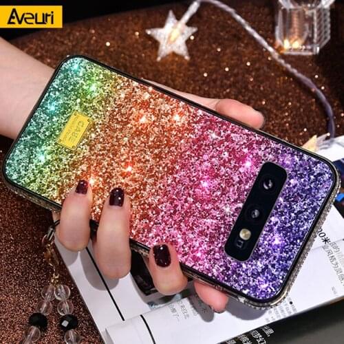 Luxury Diamond Phone Case For Samsung Galaxy S20 Ultra Coque Silicone Bling Cover For Samsung S10 S20 Plus + Note 10 Plus Case