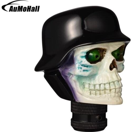 Skull Car Gear Knobs Lever Shift Lever Knob Auto Manual Trans Handle Head Resin Knob