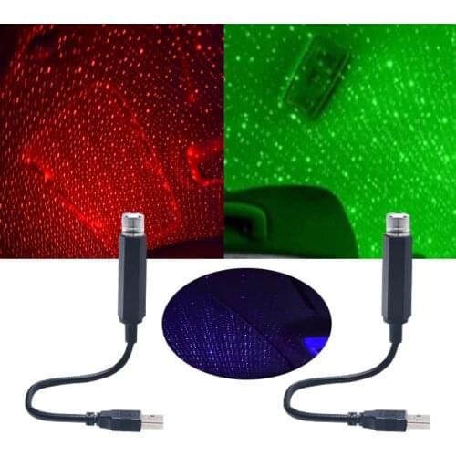 5V USB Powered Galaxy Star Projector Lamp Romantic LED Starry Sky Night Light for Car Roof Home Room Ceiling Decor Plug and Play