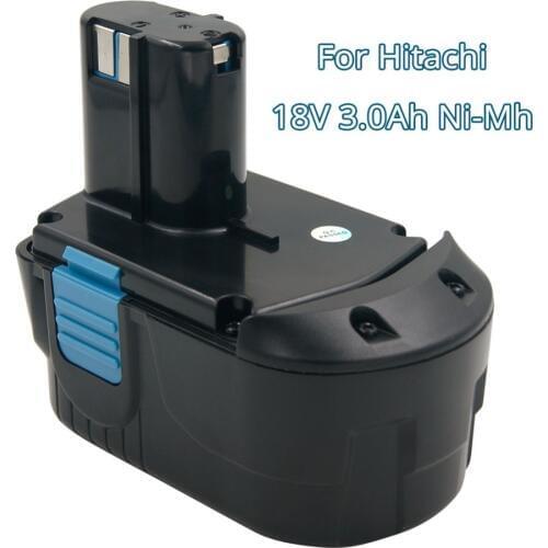 Power Tool Replacement Battery 18V 3000mAh Ni-MH for Hitachi Rechargeable Battery EB1812S EB1814SL EB1820 EB1826HL EB1830 DS18DL