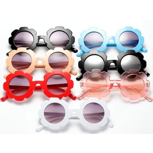 Summer NEW Sun Flower Round Cute kids sunglasses UV400 for Boy girls toddler Lovely baby sun glasses Children Oculos de sol