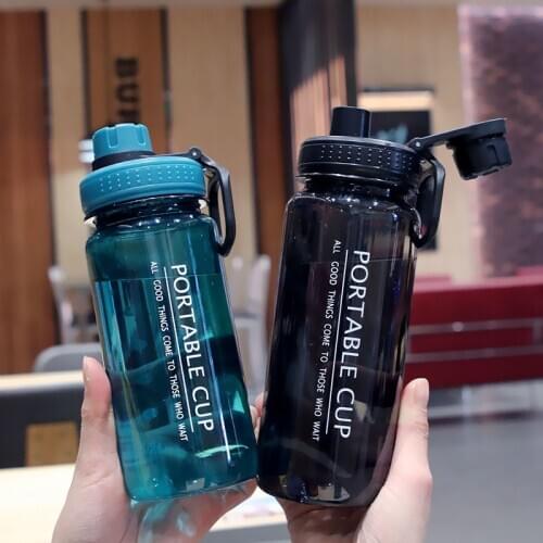 600ml Capacity Sports Fruit Lemon Juice Drinking Bottle Transparent Plastic Water Bottles Clear Portable Plastic Water Bottle