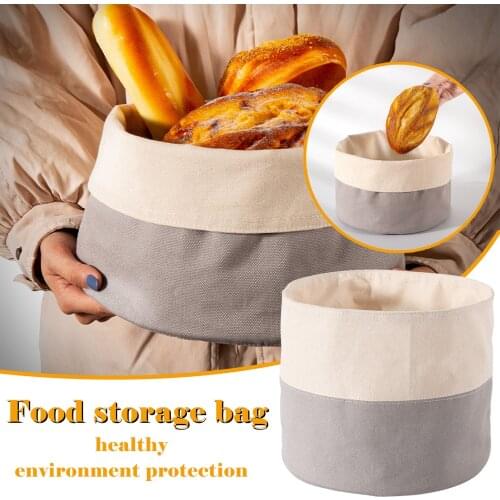 Bread Bag Linen Bread Food Storage Basket Vegans Reusable Bags Cream Bread Bag Food Storage Fruit Bag Waterproof Bags Organizer