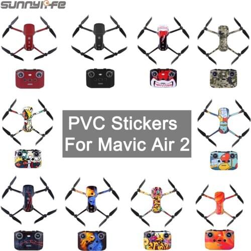 Sunnylife DJI Mavic Air 2 PVC Stickers Protective Film Waterproof Scratch-proof Decals Skin for Mavic Air 2