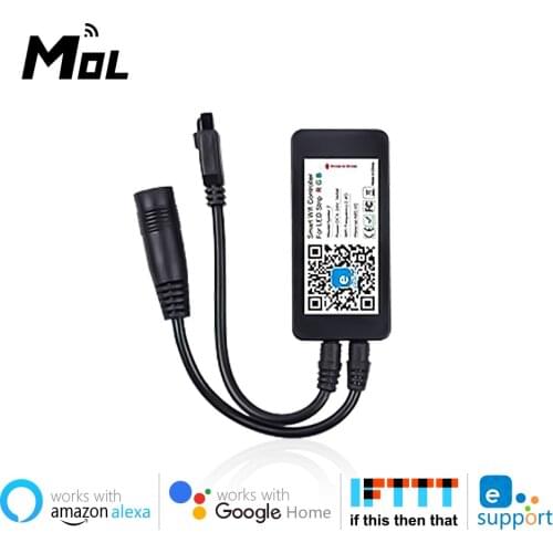 MOL eWeLink RGB LED Strip WiFi Controller APP IR Remote Voice Control by Alexa Google Home Voice Control