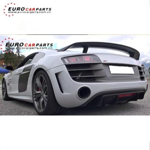 On sale! R8 GT rear wing fit for AD R8 V8 V10 GT style carbon fiber material R8 rear wing with trunk lid mesh