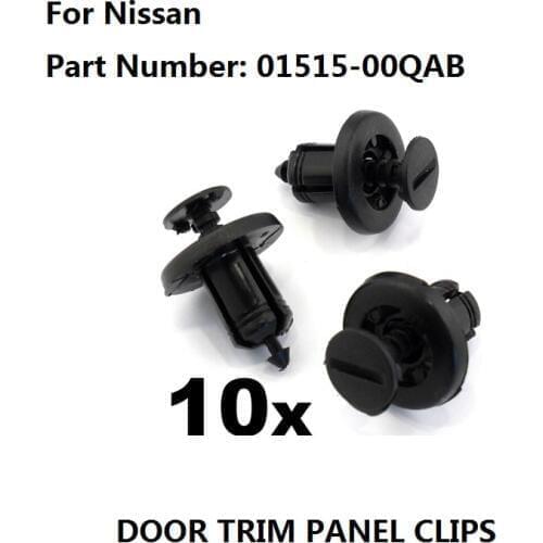 X10 Plastic Trim Clips- Bumpers, 01515-00QAB Engine Shields, Linings. Fit K12 For Nissan Micra New
