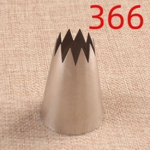 1pc #366 Large Open Star Piping Nozzle Cake Decorating Tools Stainless Steel Icing Cream Nozzles New Bakeware Pastry Tips