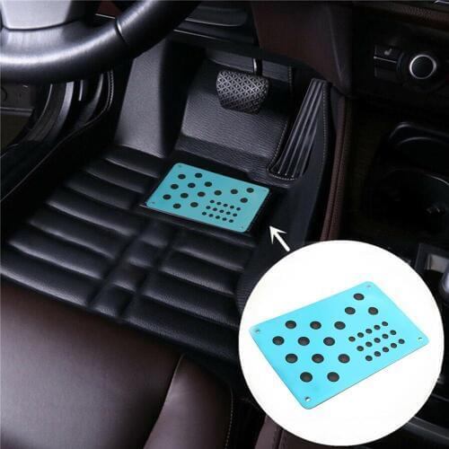 1PCS Universal Car Floor Mat Foot Heel Scuff Plate Non-slip Carpet Patch Automobile Alloy Wear Plate Anti-skid Pad Anti-scratch