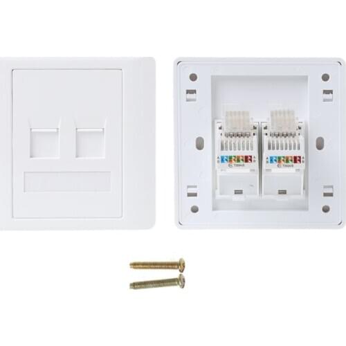 2020 New 86 Type Computer Socket Panel CAT5E Network Module RJ45 Cable Interface Outlet Wall Socket Electrical Equipment
