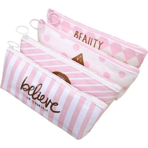 2021 Student large-capacity pencil box canvas multi-function pencil box supplies pencil bag student box pencil bag stationery