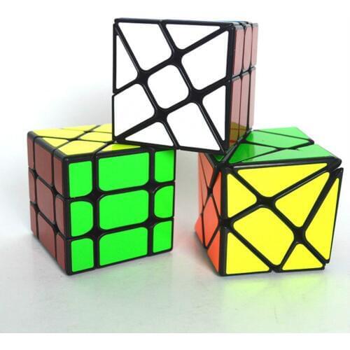 3pcs/set Cube Yongjun Axis cube Fisher Cube Hot-wheel Magic Cube Magio Cubo Toys For Children Sticker Version Puzzle
