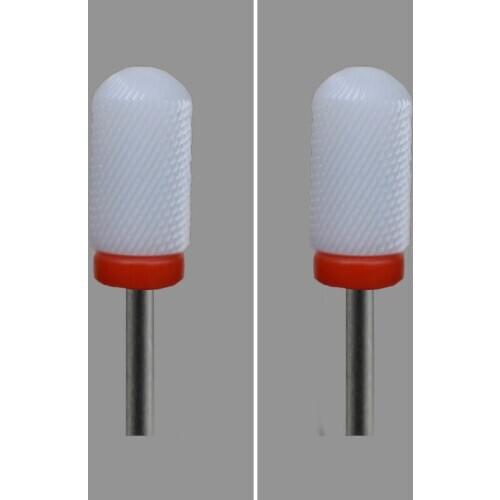 White Ceramic-4Pcs- Nail Drill Bit - Small Rounded Top Bit - (0063.066)