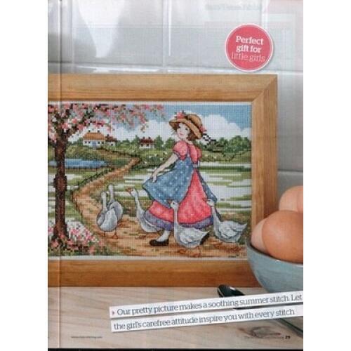 Bonnie Rabbit - Birthday cross stitch kit Animal cotton thread Love lock canvas stitching embroidery Goose Girl
