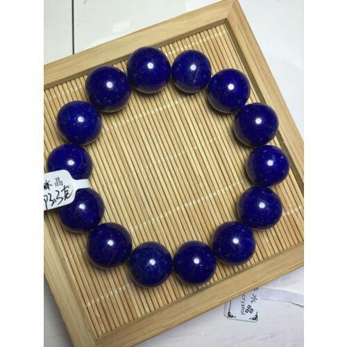 Genuine Natural Royal Blue Lapis Lazuli Stone Big Beads Women Man Stretch Bracelet AAAAA 16mm