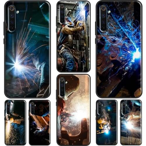 Welder Welding Hot Metal Worker Case For Realme 8 Pro Q3 6 7 Pro GT Neo C15 C11 C3 Cover For OnePlus 9 Pro 8 7T 8T 9R Nord