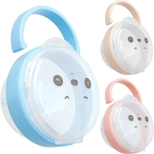 Cute Portable Practical Convenient Durable Stylish Newborn Pacifier Teether Storage Box Dust-Proof Cover Case Container