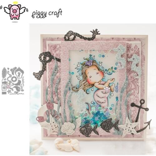 Piggy Craft metal cutting dies cut die mold Underwater world ship Scrapbook paper craft knife mould blade punch stencils dies