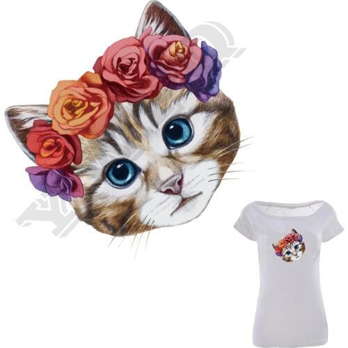 Stickers Thermal Flower Cat New Design Diy Accessory Washable Clothing Deco Badges Heat Transfer Patches