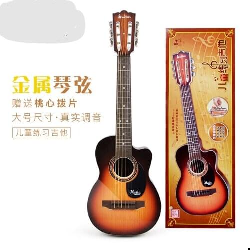 Learning Toy Musical Instrument Children toys musical instruments practice guitar real metal playing strings adjustable knob new