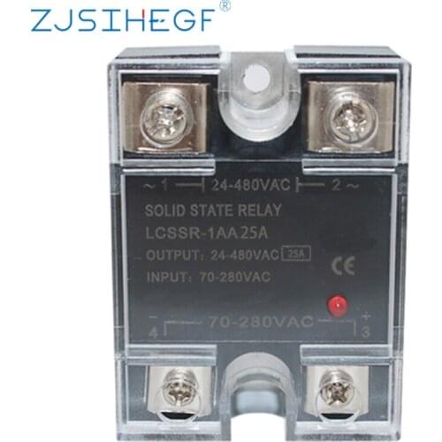 Single Phase Solid State Relay SSR 25A AC Control AC 3-32VDC To 24-280VDC