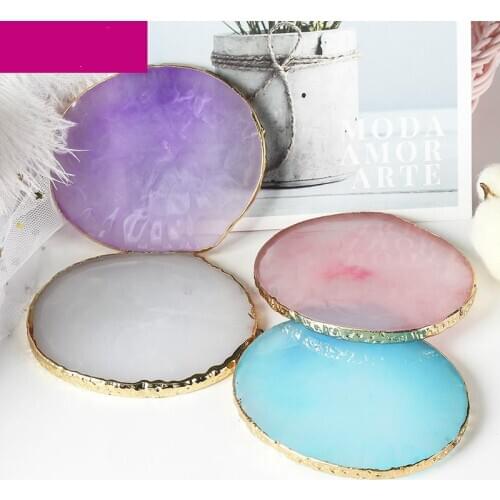 10pcs per lot Resin Nail Art Color Palette Acrylic Ring Jewelry Holder Dish DIY Manicure Tool Jewelry Organizer gift display