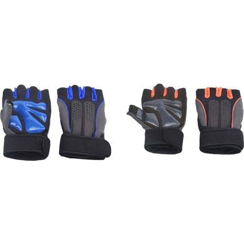 Women Men Workout Gloves, Anti-Slip Shock-Absorbing Gel Pad Weight Lifting Gloves with Wrist Wrap Support