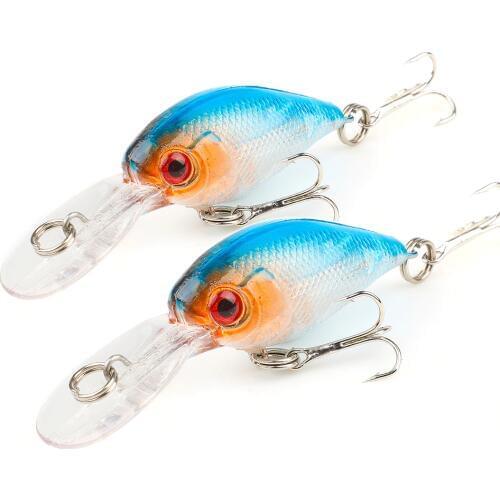 DONQL 2pcs/lot Wobblers Crankbaits Minnow Fishing Lures 6cm 4.7g Artificial Hard Swim Bait Wobblers For Trolling Fishing Tackle