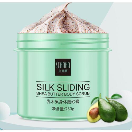 Body Scrub Shea Butter Exfoliator Deep Cleansing Exfoliating Smooth Brightening Bath Spa Skin Cleanser