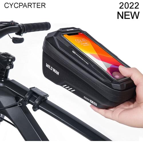 WILD MAN Bicycle Bag Frame Front Top Tube Cycling Bag Waterproof Phone Case Motorcycle Bag MTB Pack Holder Bicycle Accessories