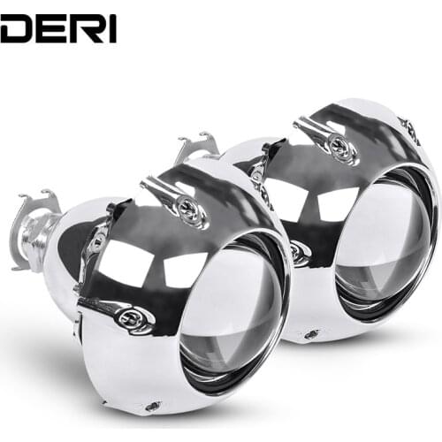 Super Cool Car Styling Automobiles Mini 2.5 inch HID Bi Xenon Headlight Projector Lens + GTI Silver Mask Use H1 Bulbs Lamp