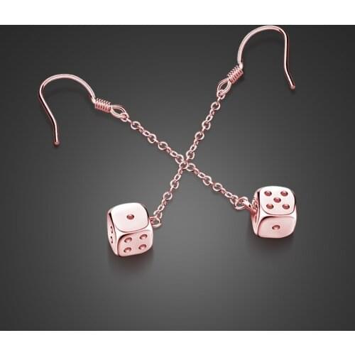 Bohemian Unique Design100% 925 Sterling Silver Tassel Earrings for Women Vintage Dice Long Drop Earrings Party Jewelry s Gift