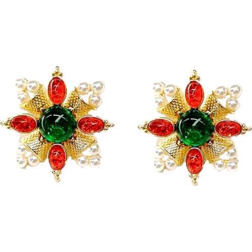 CSxjd Vintage exquisite earring green Resin jewelry earring women gift