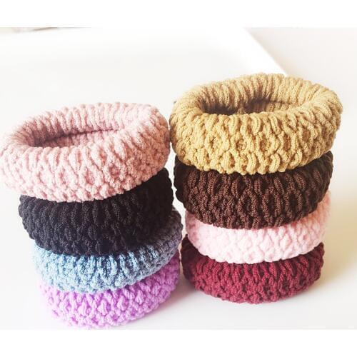 2020 New Arrived Wholesale 20pcs/pack Big Rubber Bands For Girls Pigtail Women High Elastic Hair Band Casual Hair Ties Set