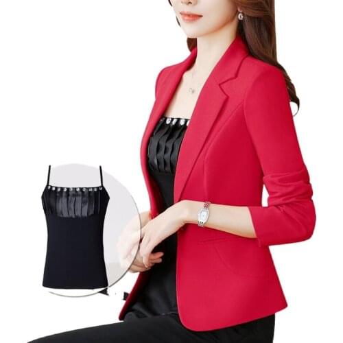 Womens plus size fashion slim fit suit jacket spring and autumn tops