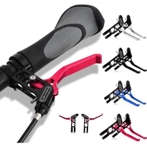 1 Pair Aluminum Alloy Folding Bike Brake Levers Hand Brake Handles Cnc Ultra-light Wire Pull Fixed Gear Brake Levers