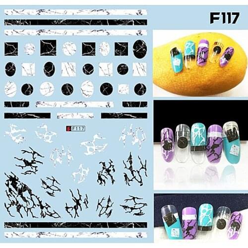 10PCS Color Line Art Personality English Letter Pattern Nail Sticker Nail Sliding Fast Decoration Beauty Tool