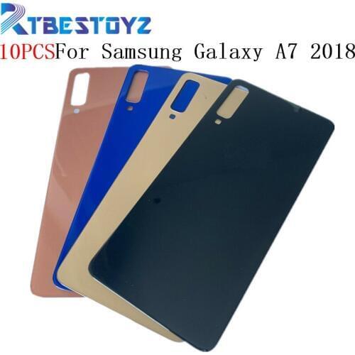 10PCS Original Back Cover Battery Case For Samsung Galaxy A7 2018 A750 Rear Housing Cover 3D Glass Cover For Galaxy A750 A750F