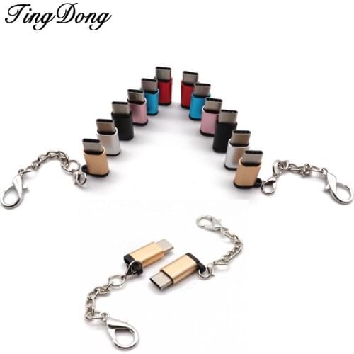TingDong OTG Adapter For Samsung S8 S9 for Huawei Mate20 X Pro P20 Micro Usb To Type-C Micro USB Female to USBC Male Converter