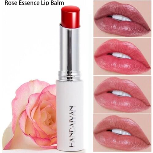 HANDAIYAN Natural Rose Essence Moisture Hyaluronic Acid Lip Balm Brighten Nourish Lipstick Makeup