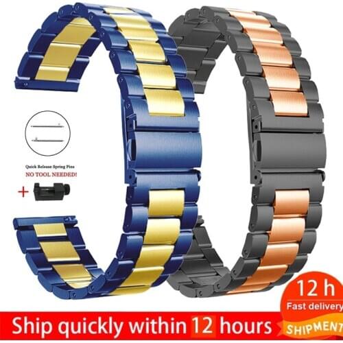 Stainless Steel Metal Wrist for HUAWEI WATCH GT 2 46mm 42mm/GT Active Strap Bracelet for HONOR Magic 20mm 22mm Band Watchbands